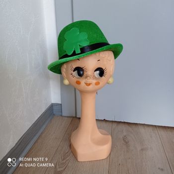 Rigolo chapeau vert trèfle