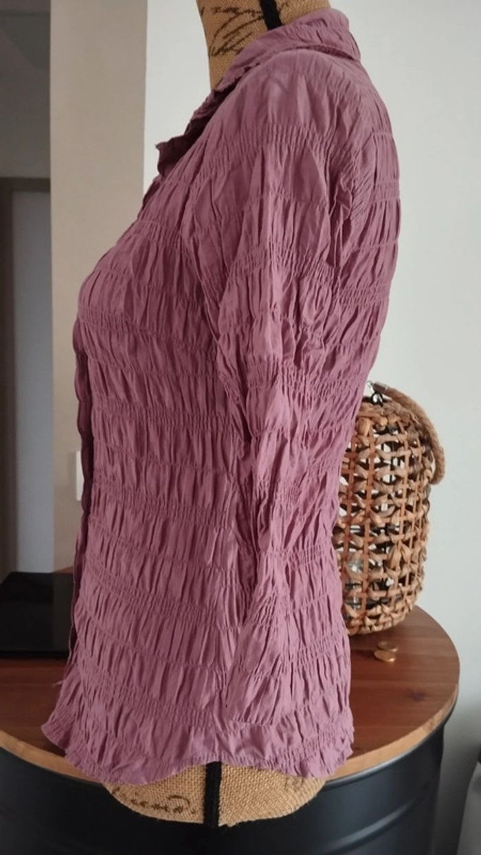 Chemise style froissée vieux rose taille 40 - photo numéro 5