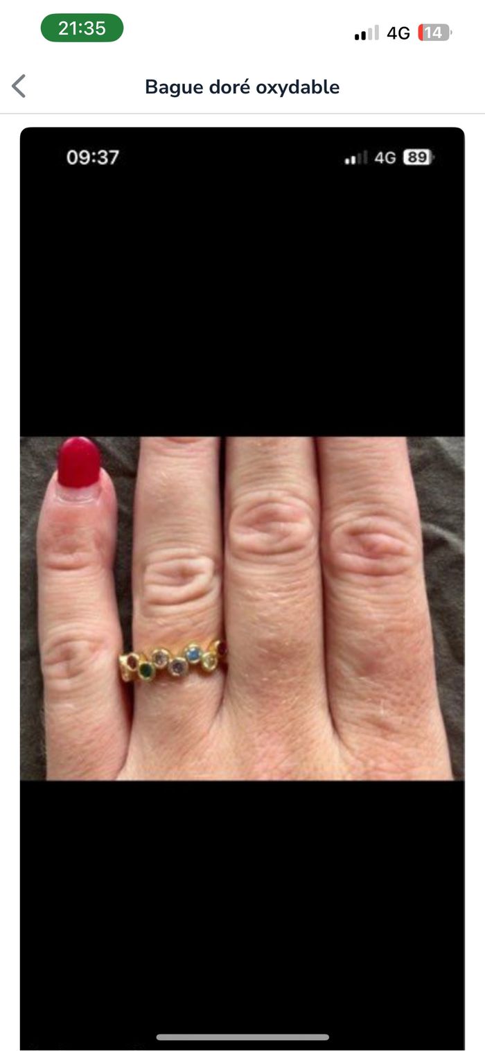 Bague doré
