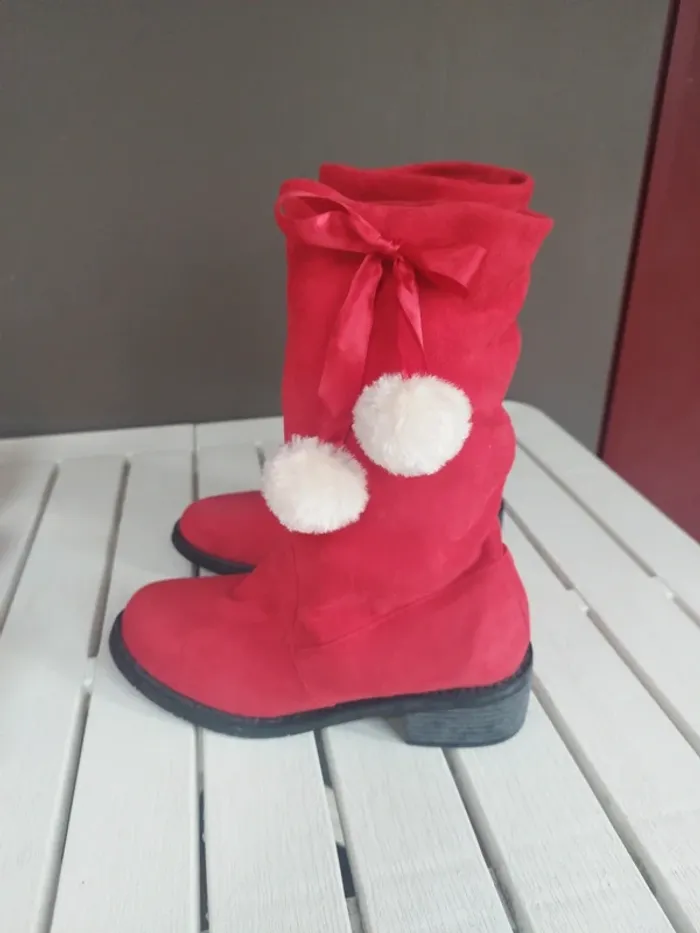 Bottes pompons noël - photo numéro 3