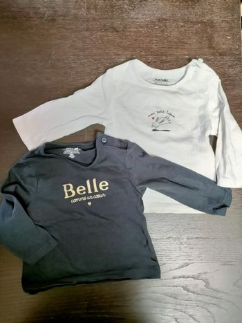 Lot 2 t-shirts manches longues