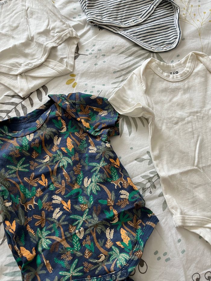 Lot bodies 1 mois TAO manches courtes - photo numéro 5