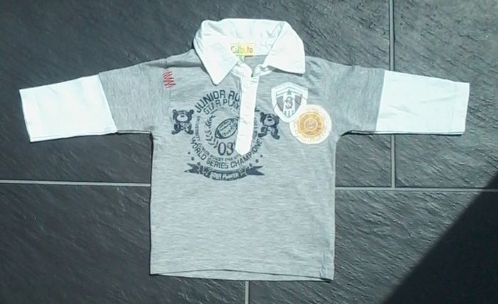 Chemise manches longues garçon 12 mois