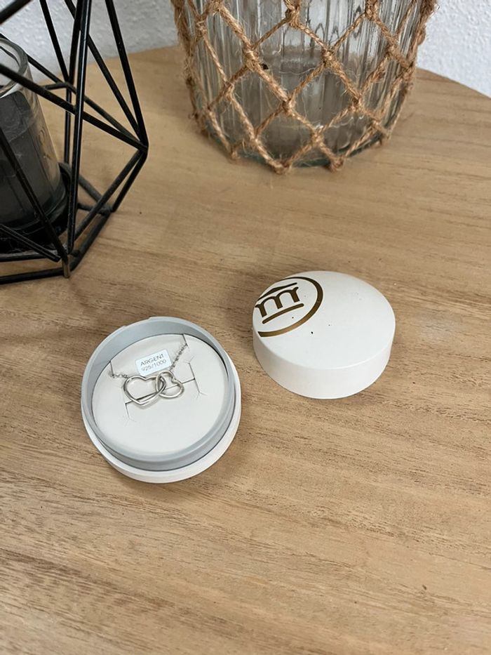 Collier double cœur argent Le manège à bijoux
