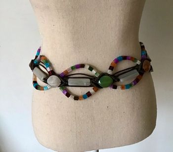 Ceinture taille unique à nouer en perles 75 à 100 (0124)