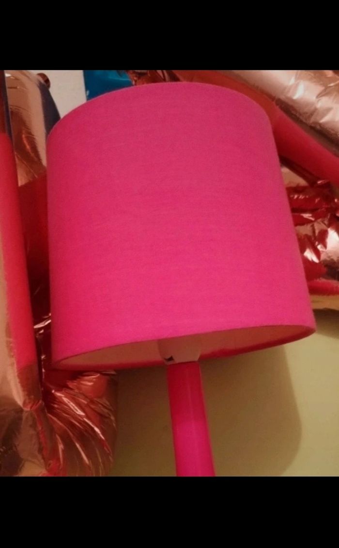 Lampe de Chevet rose comme neuve - photo numéro 2
