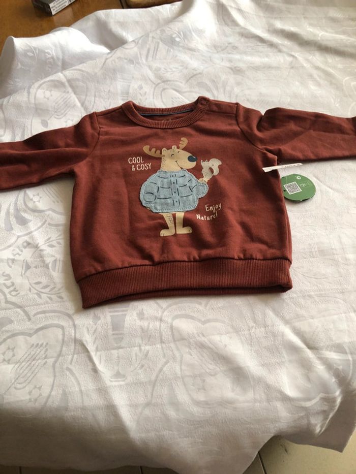 Lot de 3 sweat-shirt neuf C&A taille 6/9mois 74 cm - photo numéro 5