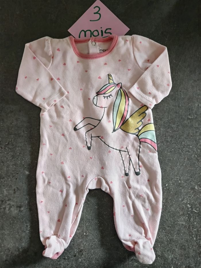 Pyjama licorne 3 mois