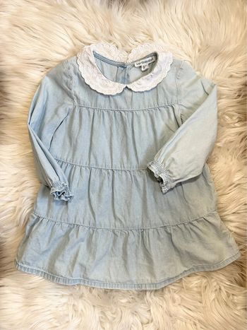 Fille 👧🏻 Robe en jean a col claudine vertbaudet 18 mois