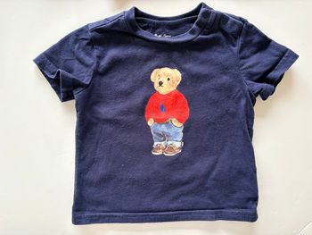 T-shirt bleu marine teddy bear  Ralph Lauren 