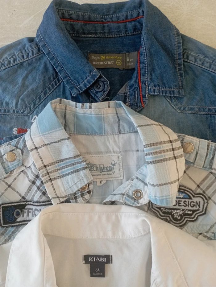 Lot 3 chemise manches courtes marques diverses 6 ans neuves 12€ - photo numéro 2