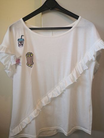 Tee shirt blanc imprimé