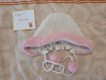 Bonnet fille, fait main en laine
