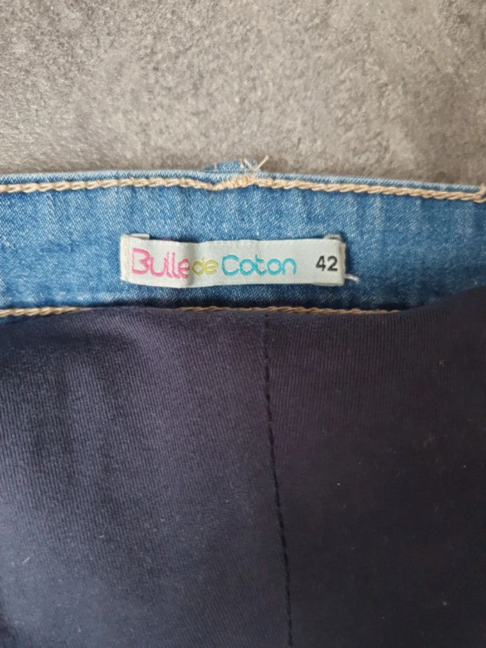 Lot 2 jupes de grossesse en jeans taille 40 très bon état - photo numéro 9