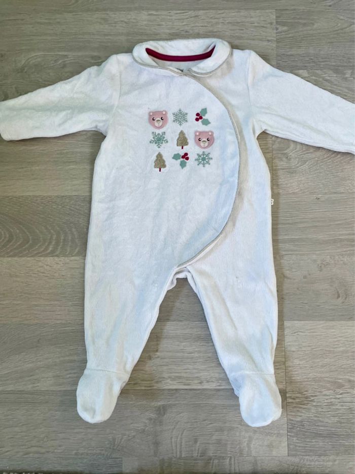 Lot de 3 pyjamas velours filles - 6 mois - photo numéro 4