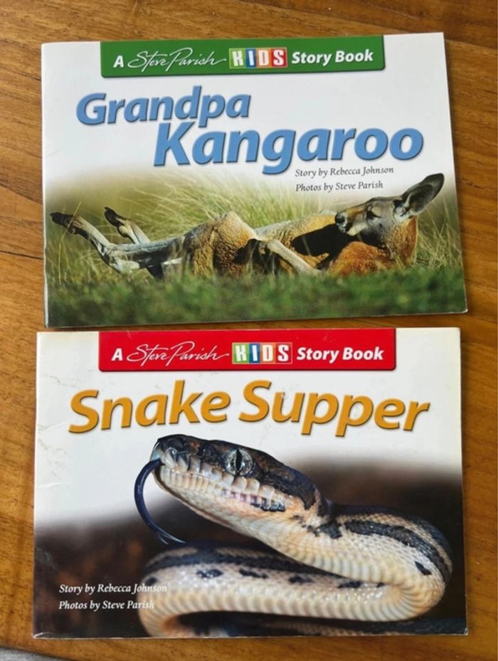 Livres en anglais Kangourou et serpent