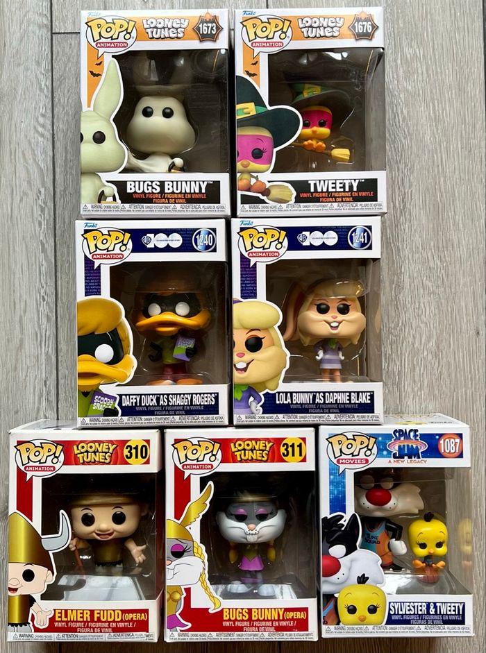 Lot de7 figurines Funko Pop Looney Tunes- Space Jam