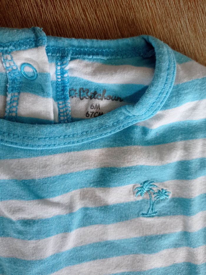 Lot de 2 tee-shirts bleus - photo numéro 3