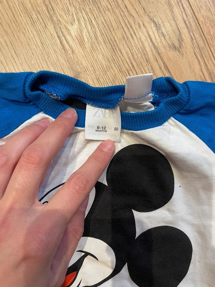 Tee shirt Mickey style américain 9-12 mois - photo numéro 2