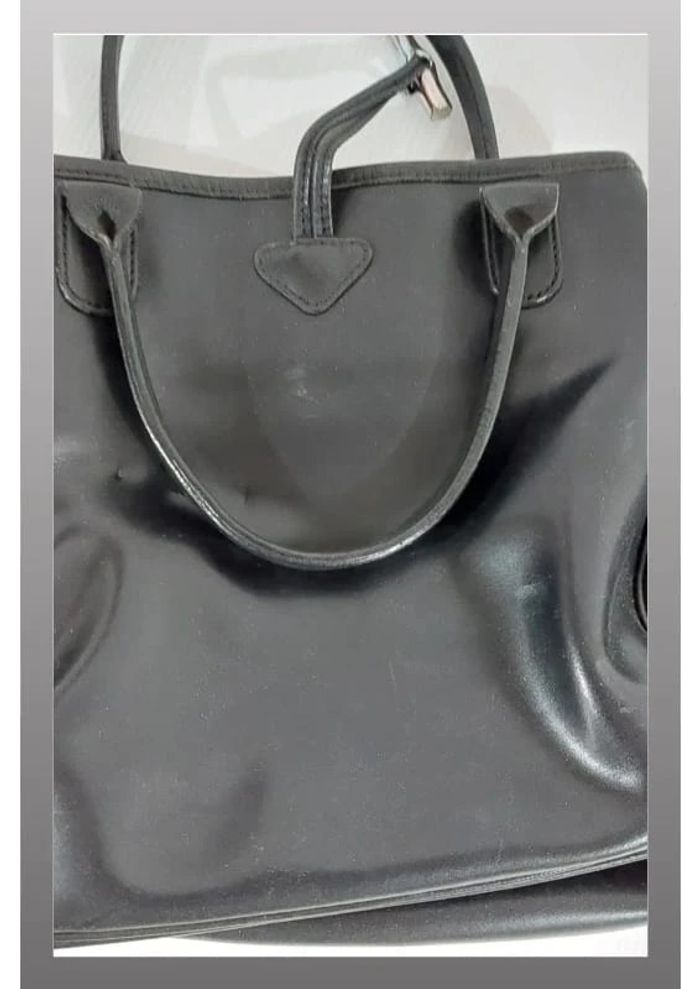 Sac longchamp cuir très bon état modèle roseau noir - photo numéro 3