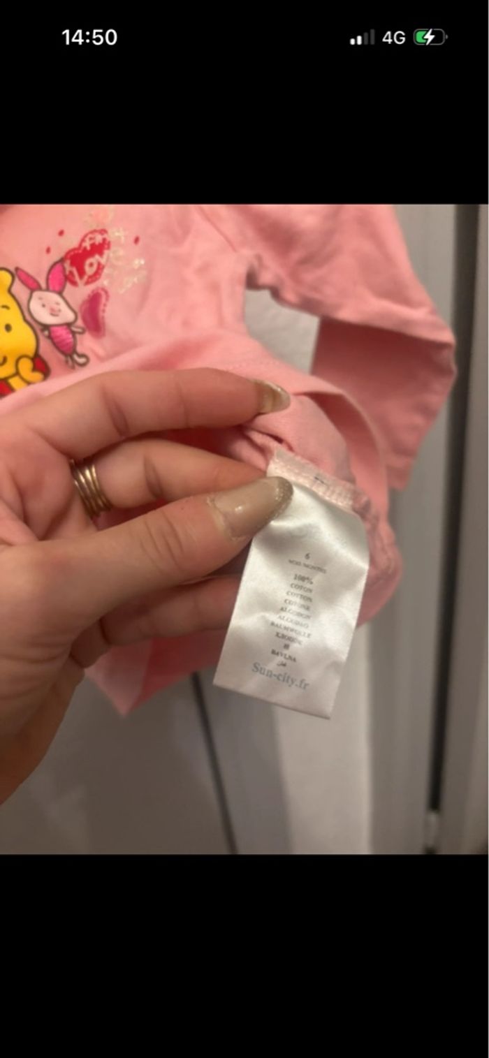 T-shirt manches longues Disney baby 6 mois - photo numéro 5