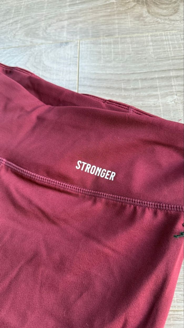 Legging court bordeaux Stronger taille M - photo numéro 5