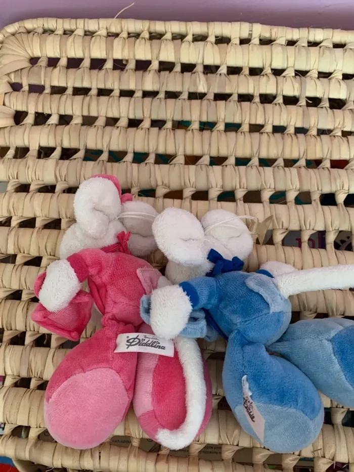 Diddl couple de petites peluches Diddl et diddlina bébé en pyjama - photo numéro 2