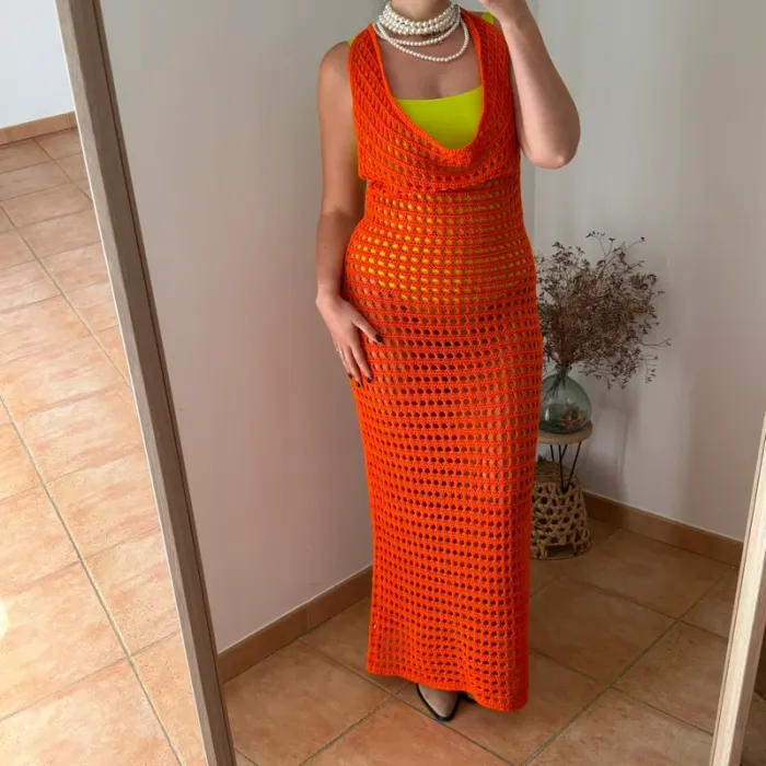 Robe longue dos nu