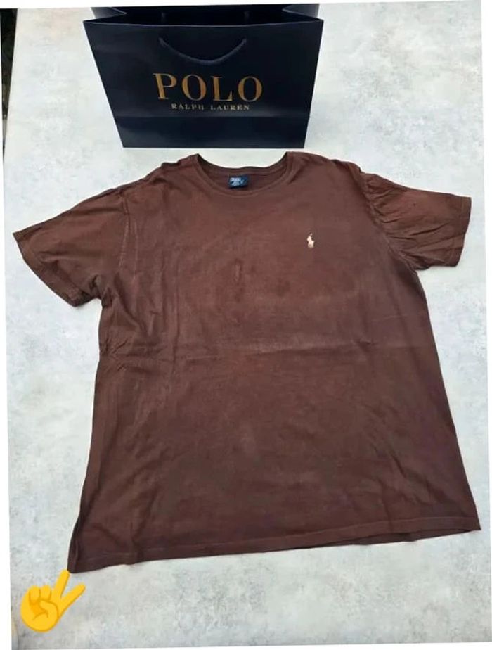 T-shirt Ralph Lauren XXL coupe col rond bleu Homme Men tee19b - photo numéro 4