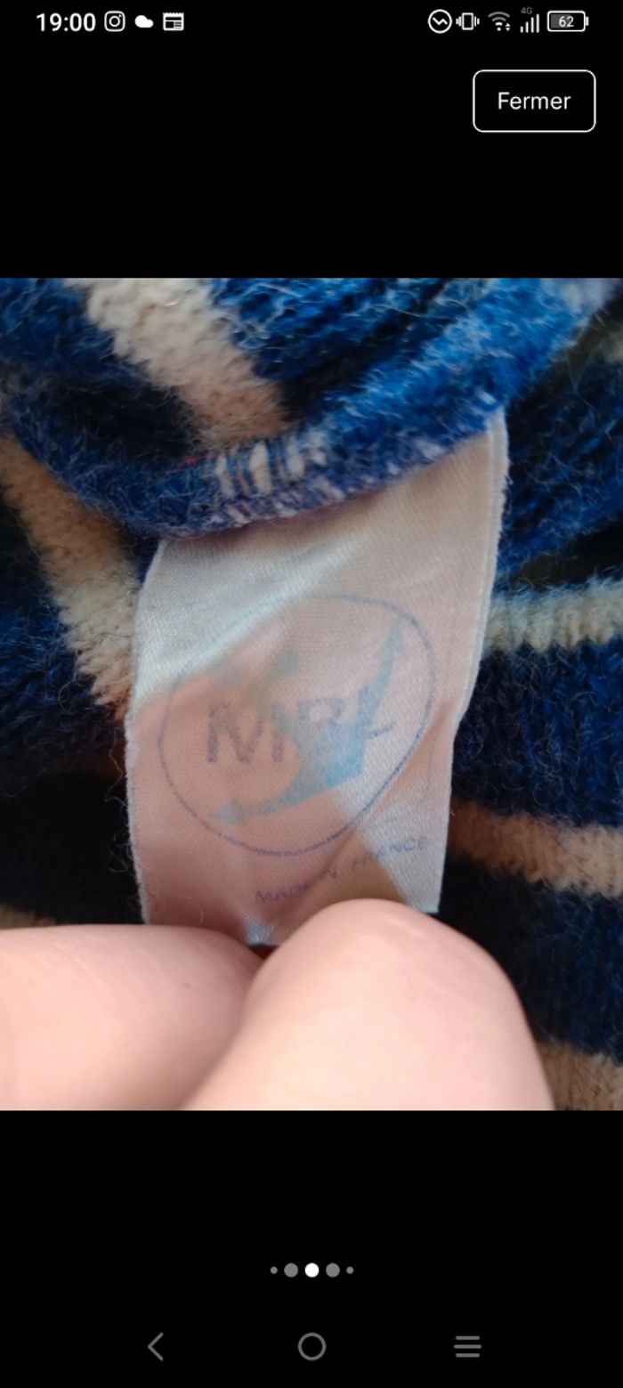 Pull marin vintage s pure laine vierge c 81 - photo numéro 7