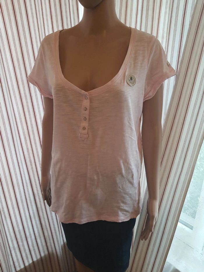 Jolie T-shirt femme rose Gaastra taille XL - photo numéro 2