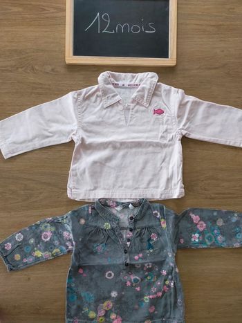 Tunique fille manches longues taille 12mois