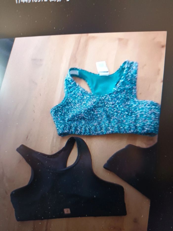 Lot de 3 brassières fille 8 ans decathlon - photo numéro 2