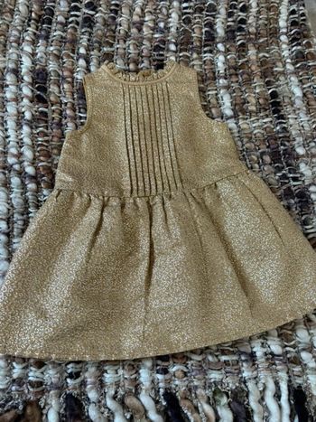 Robe dorée fille 18 mois Tex