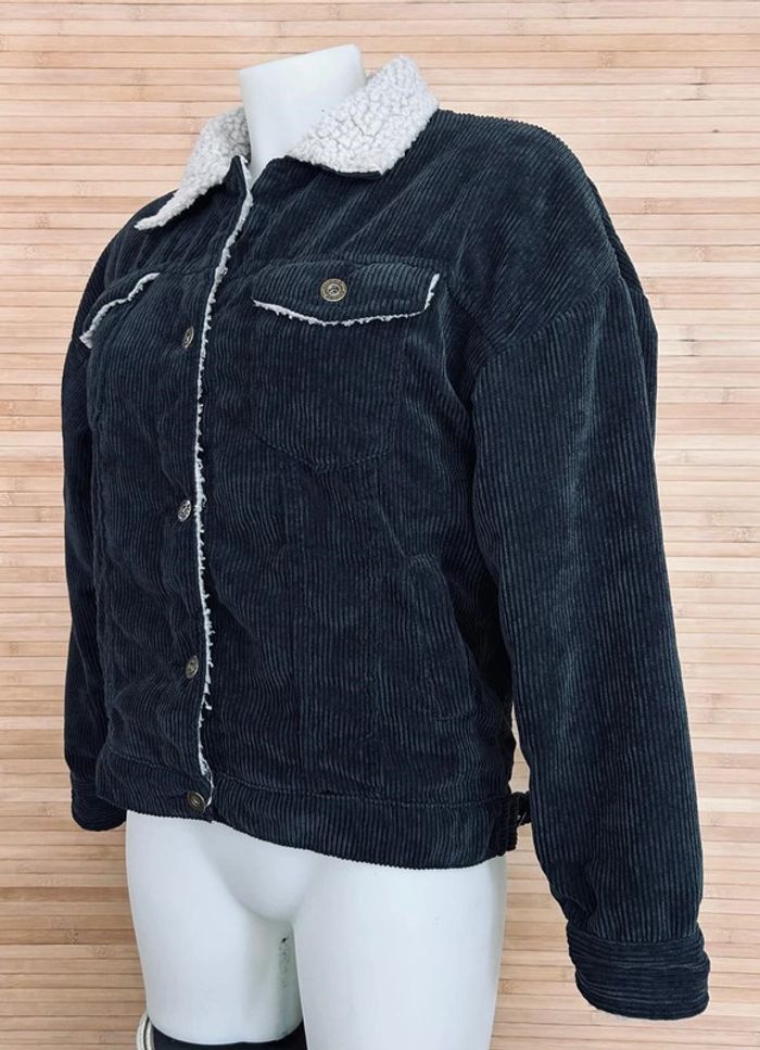 Jacket noir sherpa femme