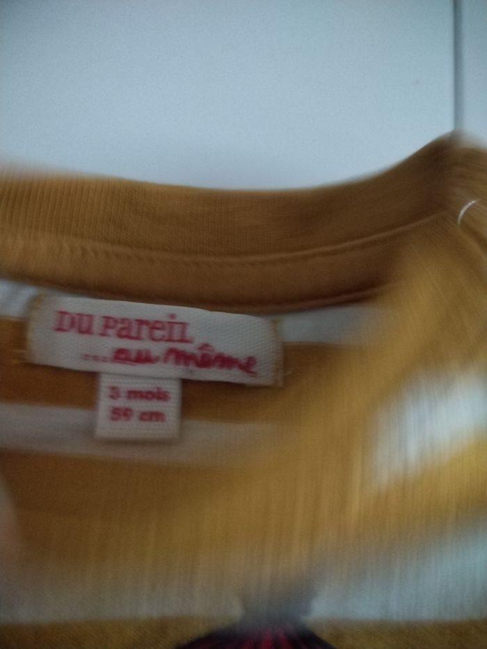 Tee shirt DPAM bébé garçon 3 mois - photo numéro 3