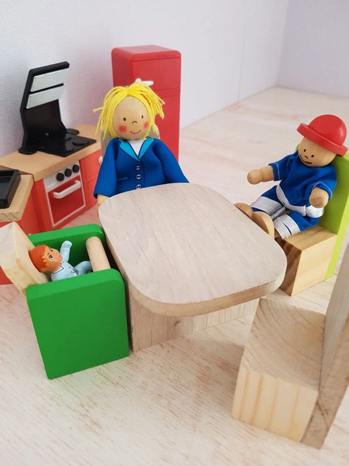Salon Melissa&Doug, chambre d'enfants et mobilier en bois pour maison de poupée - photo numéro 8