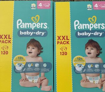 Deux carton grand xxl couche pampers taille 4 normale 