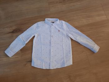 Chemise à manches longues blanches à imprimés Okaïdi 5 ans