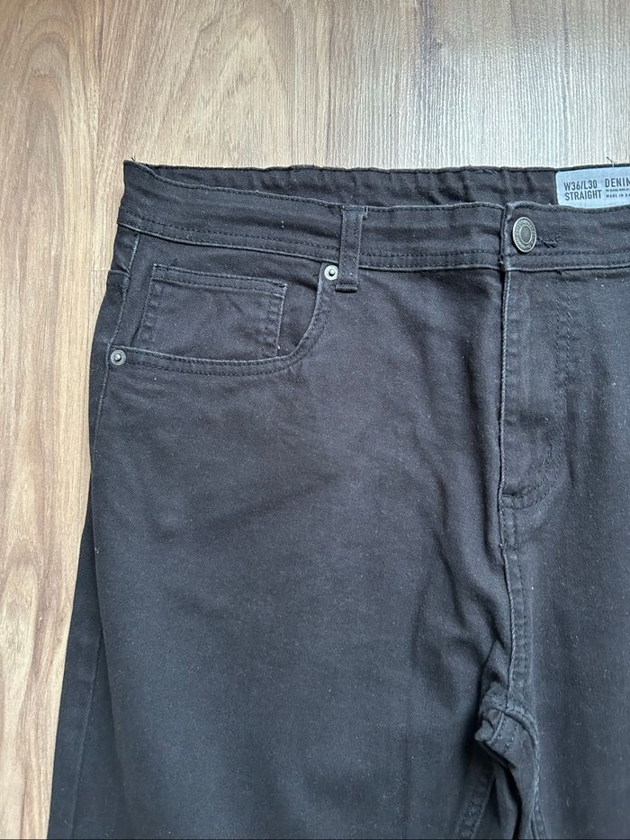 Jean noir uni Straight Homme Denim Co Tailles 44-46 - photo numéro 3