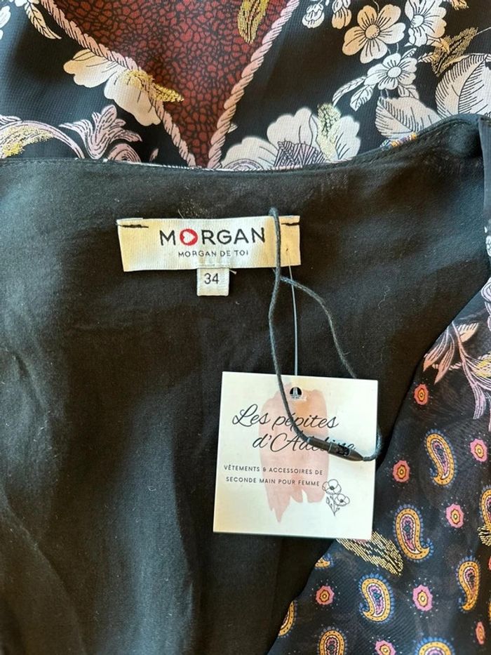Robe à motifs floraux et paisley, taille 34 - Morgan - photo numéro 8