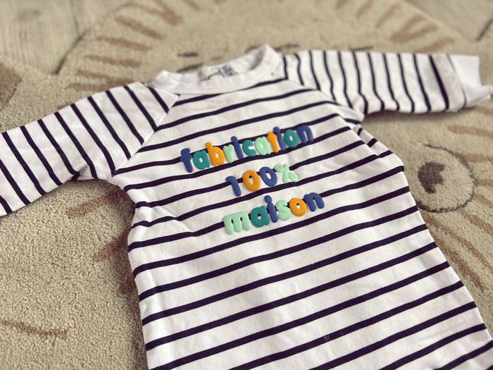 Pyjama une à rayures mixte gémo 3 mois