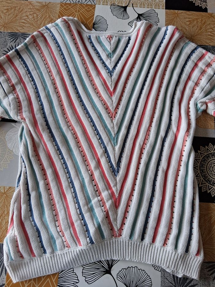 Pull femme à rayures multicolores taille 42-44 - photo numéro 8
