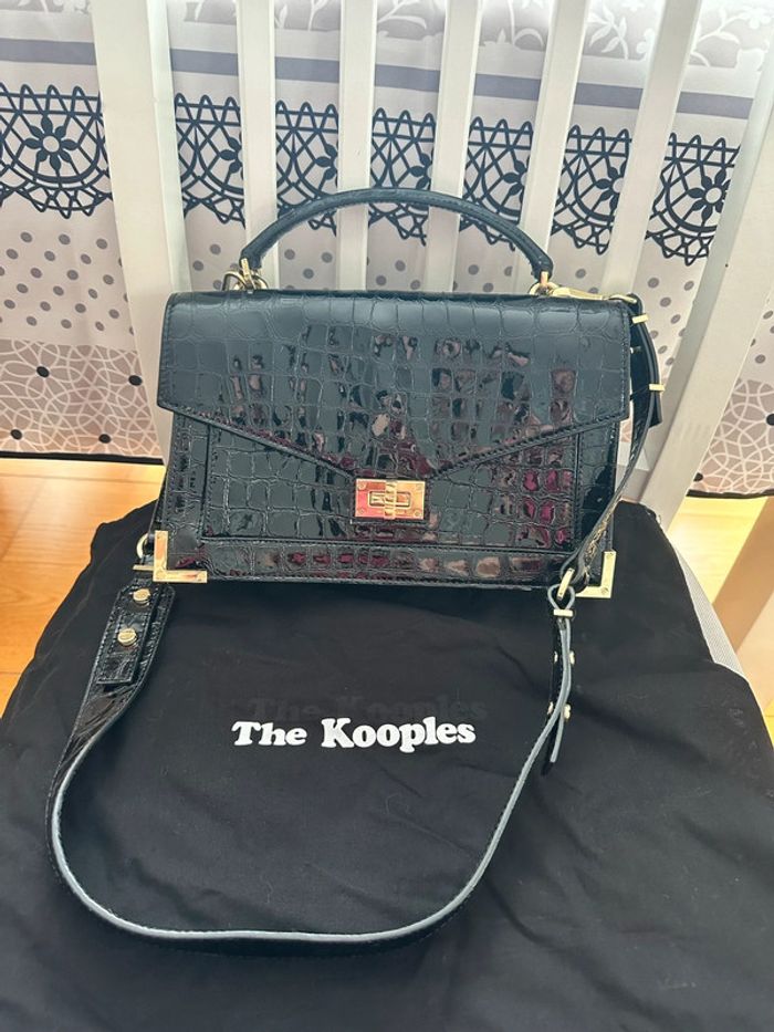 Iconic sac Emily cuir vernis embossé effet crocodile - The Kooples - photo numéro 2