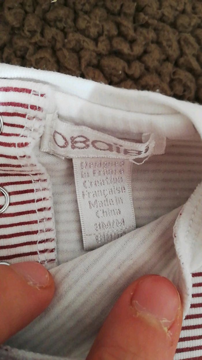 T shirt manche longue obaibi 3 mois - photo numéro 3