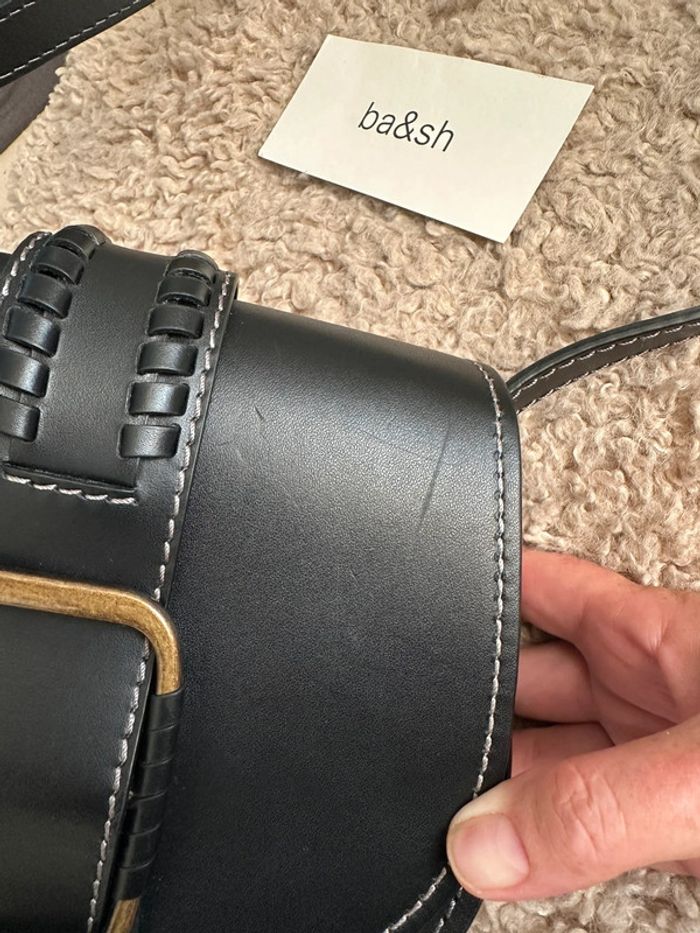 Sac Teddy petit modèle cuir noir - photo numéro 6