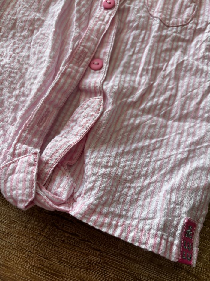 Chemise rayé rose LULU Castagnette t.18m - photo numéro 3