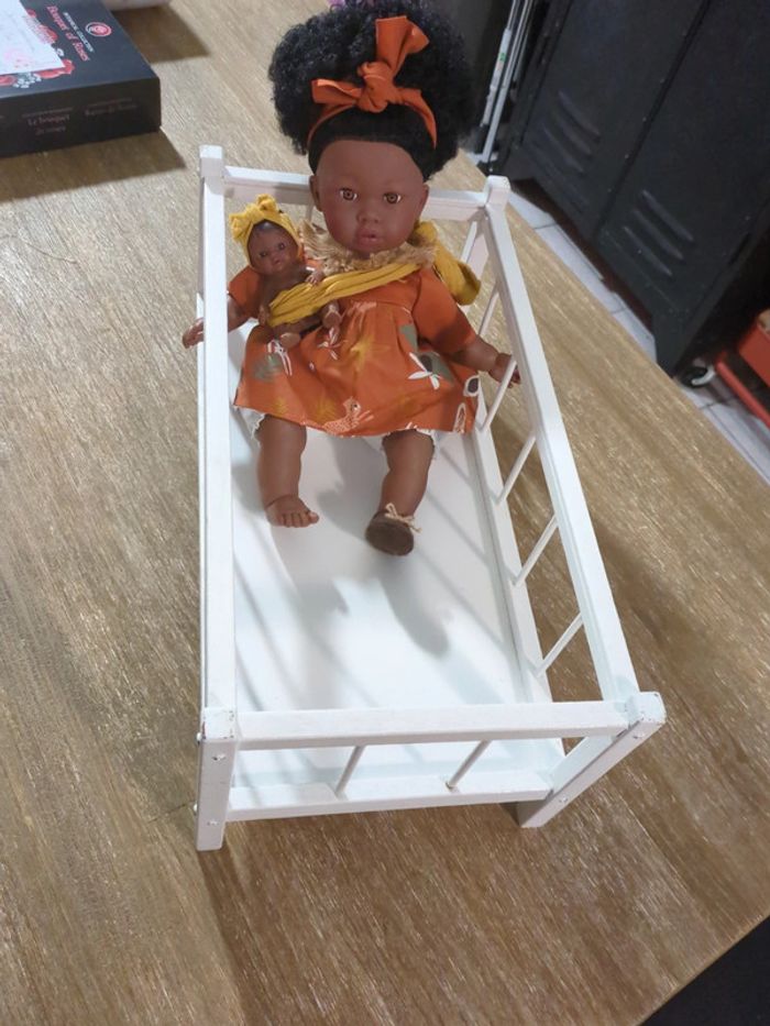 Lit poupée a barreaux vintage - photo numéro 2