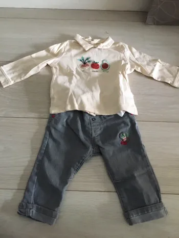 Ensemble pantalon + t-shirt manches longues 9 mois sergent major