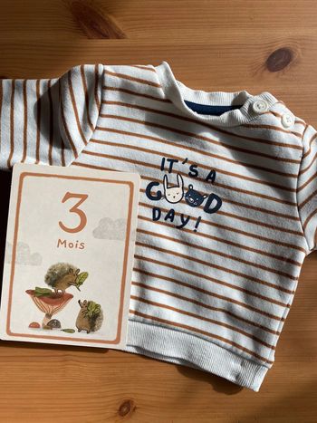 Sweat rayé Kiabi 3 mois